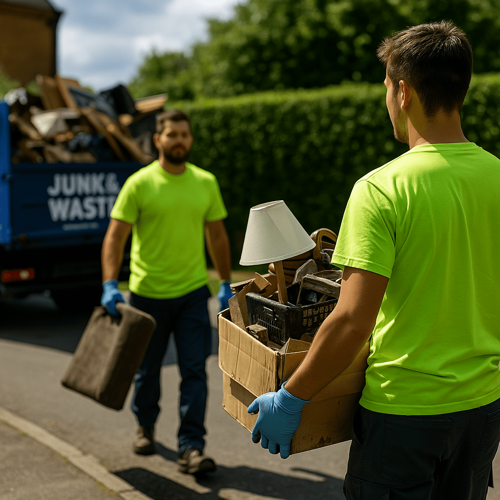 Junk removal man and van