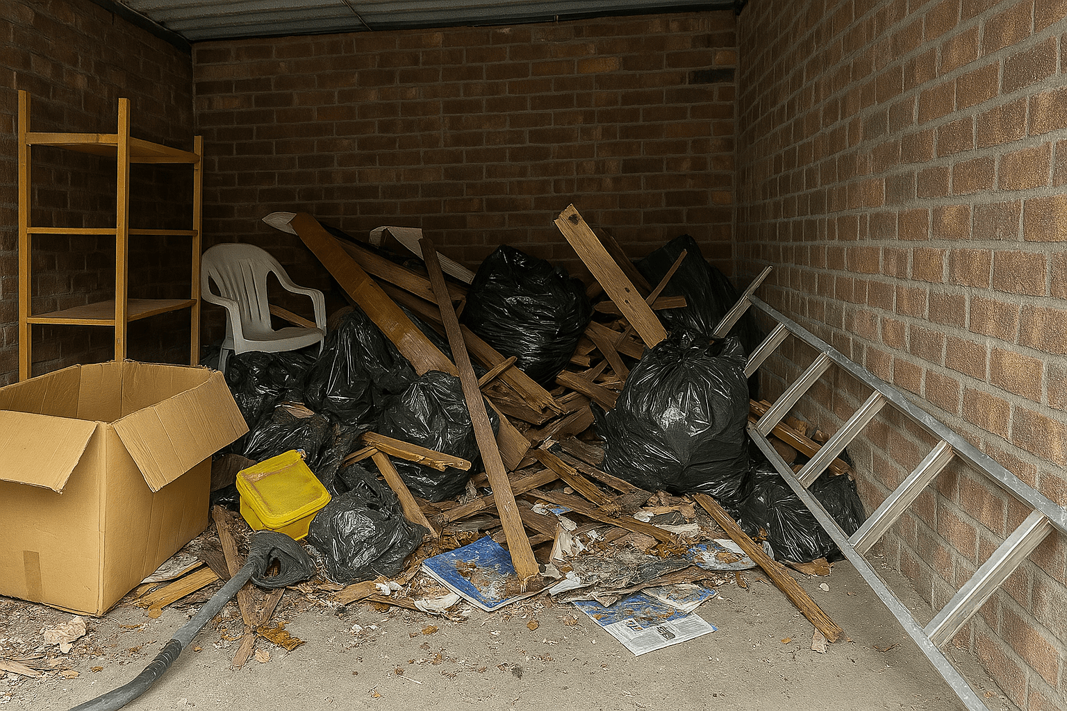 Rubbish removal before Rubbish removal before