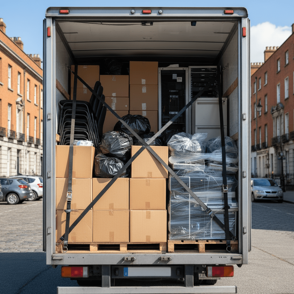 office rubbish clearance back of truck